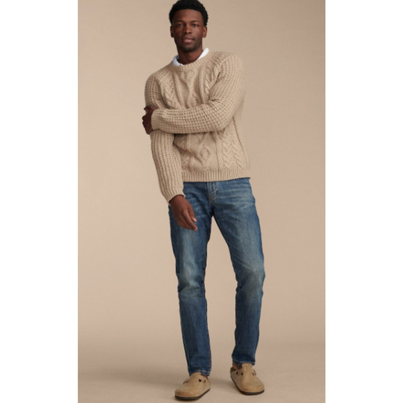 Lucky Brand 412 Athletic Slim Jean Men's 38 x 32 Blue Advanced Stretch Mid Rise - Picture 1 of 10